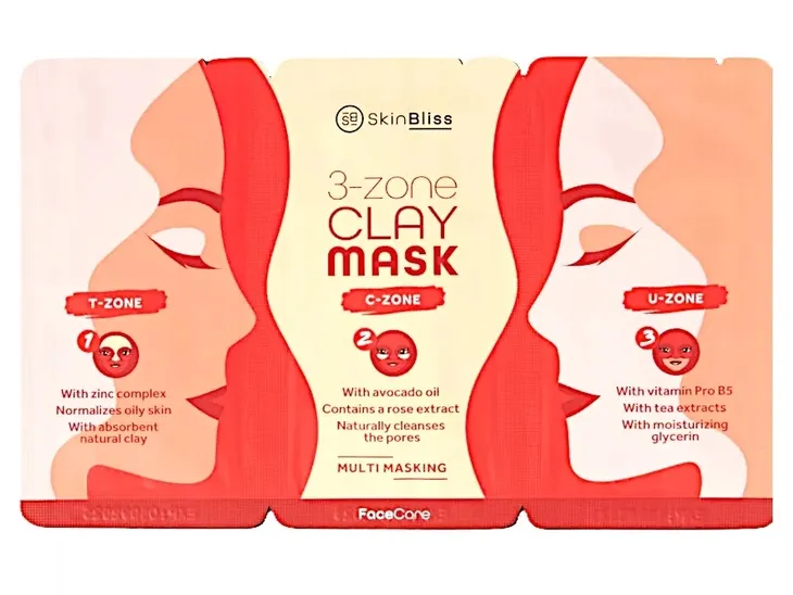 MASKA Z GLINKĄ CYNKIEM I WIT.B5 EFEKTYWNA PIELĘGNACJA TWARZY SKIN BLISS