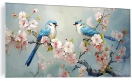 obraz-na-szkle-ptaki-drzewo-wisni-kiwaty-szklany-do-salonu-120x60cm