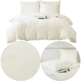posciel-hotelowa-160x200cm-ecru-100percent-bawelna-adamaszek-2-poszewki-70x80cm