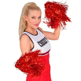 pompony-cheerleaderki-czerwone-cheerleaderka-uczennica-tancerka-pompon
