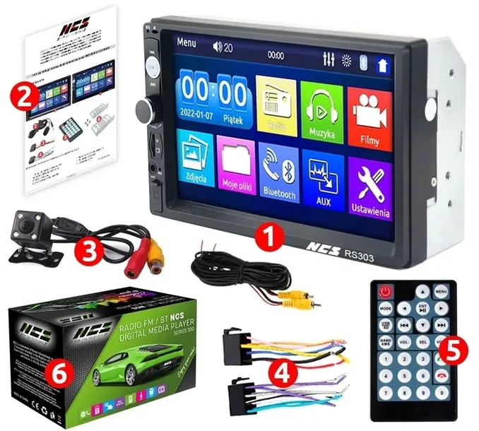 radio-2din-ekran-7-usb-samochodowe-sd-mp3-kamera-kod-producenta-ncs-rs-303-stan-opakowania-oryginalne