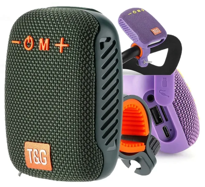 GŁOŚNIK BLUETOOTH BEZPRZEWODOWY Z UCHWYTEM NA ROWER HULAJNOGĘ WÓZEK RADIO