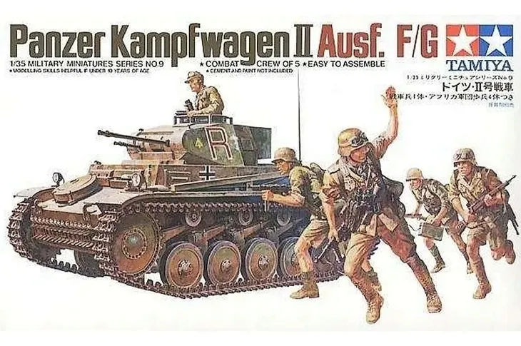 1:35 Tamiya 35009 Panzer II Ausf. F/G +5 żołnierzy