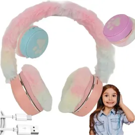 sluchawki-dla-dziewczynki-bluetooth-z-futerkiem-cieple-nauszne-mikrofon