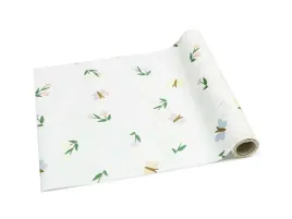 bieznik-w-kwiaty-motyle-wiosenny-flizelinowy-bialy-dekoracja-stolu-5m