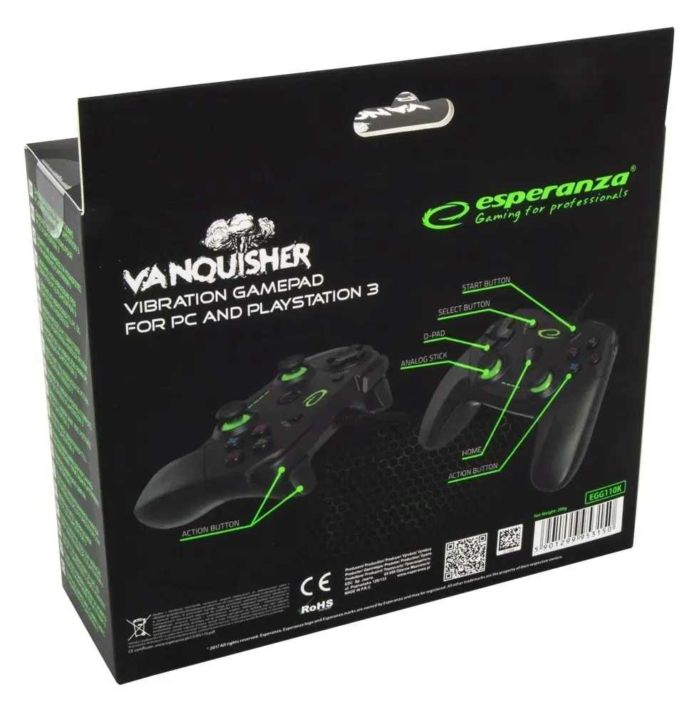 pad-przewodowy-esperanza-gamepad-pc-ps3-usb-vanquisher-stan-nowy