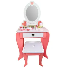 drewniana-toaletka-kosmetyczna-dla-dzieci-aurora-akcesoria-rozowa-lustro