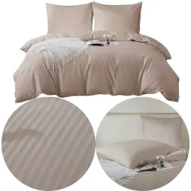posciel-160x200cm-bezowa-100percent-bawelna-adamaszek-2-poszewki-70x80cm