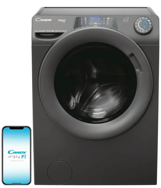 Pralka CANDY RP4 476BWMRR/1-S Antracyt WiFi Inverter Para 7kg 1400 Slim 45