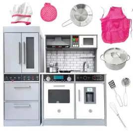 duza-drewniana-kuchnia-dla-dzieci-cook-n-roll-nowoczesna-szara-lodowka