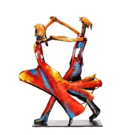 rzezba-figurka-metalowa-kolorowa-postacie-tanczaca-para