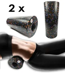 zestaw-fitness-roller-do-masazu-x2-gladki-walek-piankowy-crossfit-epp-2-szt