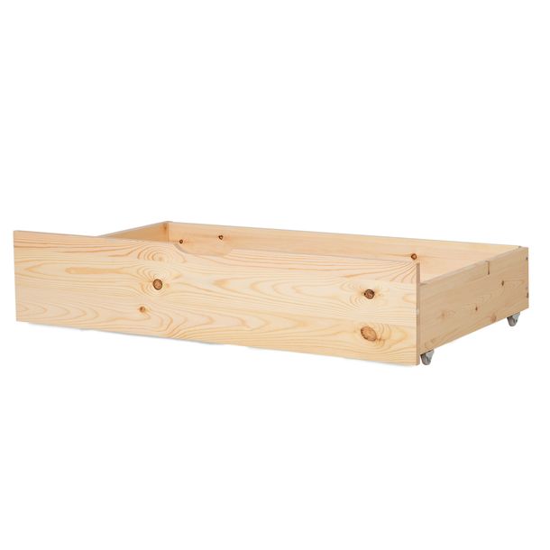 Zestaw 2 szuflad pod łóżko drewniany jasny RUMILLY