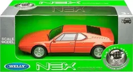 bmw-m1-pomaranczowy-metalowy-samochod-model-kolekcjonerski-welly