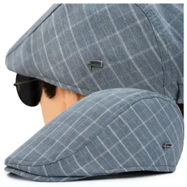 kaszkiet-meski-bawelniany-na-lato-czapka-w-kratke-niebieski-pako-jeans