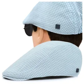 kaszkiet-meski-bawelniany-na-lato-czapka-w-krateczke-blekitny-pako-jeans