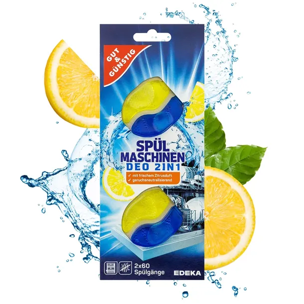 Zawieszka Zapachowa Zapach do Zmywarki Cytrynowy G&G 2w1 2szt