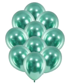 balony-zielone-glossy-blyszczace-chromowane-30cm-50szt