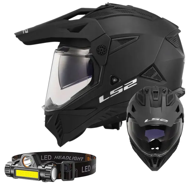 KASK LS2 MX702 PIONEER ATV ENDURO CROSS QUAD Z SZYBĄ BLENDA M + LATARKA