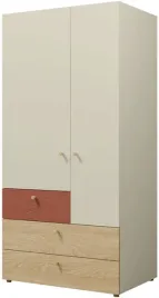 szafa-dwudrzwiowa-yuki-2-90cm-z-szufladami-meble-mlodziezowe-koral