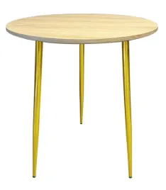stol-okragly-vinci-oak-wood-70-cm-gold
