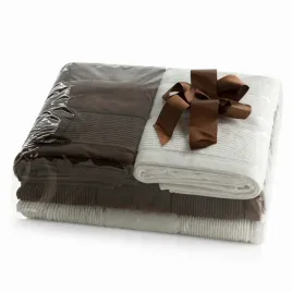 reczniki-komplet-4-czesci-eurofirany-zestaw-recznikow-emma-krem-braz