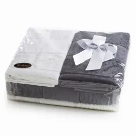 reczniki-komplet-4-czesci-eurofirany-zestaw-recznikow-emma-bialy-stal