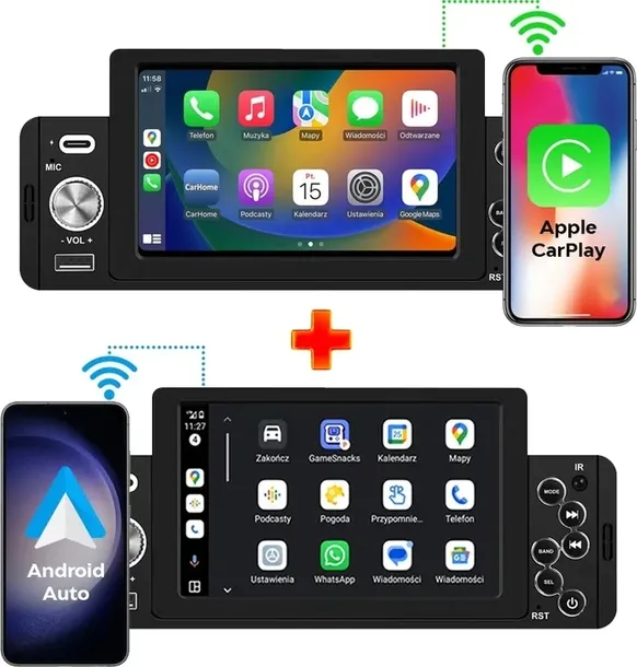 radio-samochodowe-1din-bluetooth-5-ekran-dotyk-apple-carplay-android-auto-stan-nowy-stan-opakowania-oryginalne