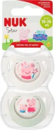 nuk-smoczek-silikonowy-star-0-6-m-2-pak-swinka-peppa