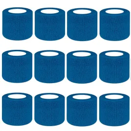 12x-bandaz-kohezyjny-elastyczny-opatrunek-samoprzylepny-5cmx45m-niebieski