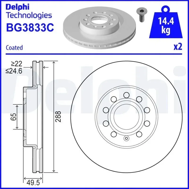 delphi-tarcze-klocki-przod-vw-scirocco-288mm