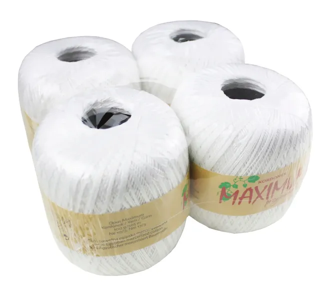 Kordonek MAXIMUM - BIAŁY 100g Zestaw - 4 sztuki