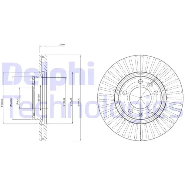 delphi-tarcze-klocki-przod-opel-combo-e-18-283mm-stan-nowy