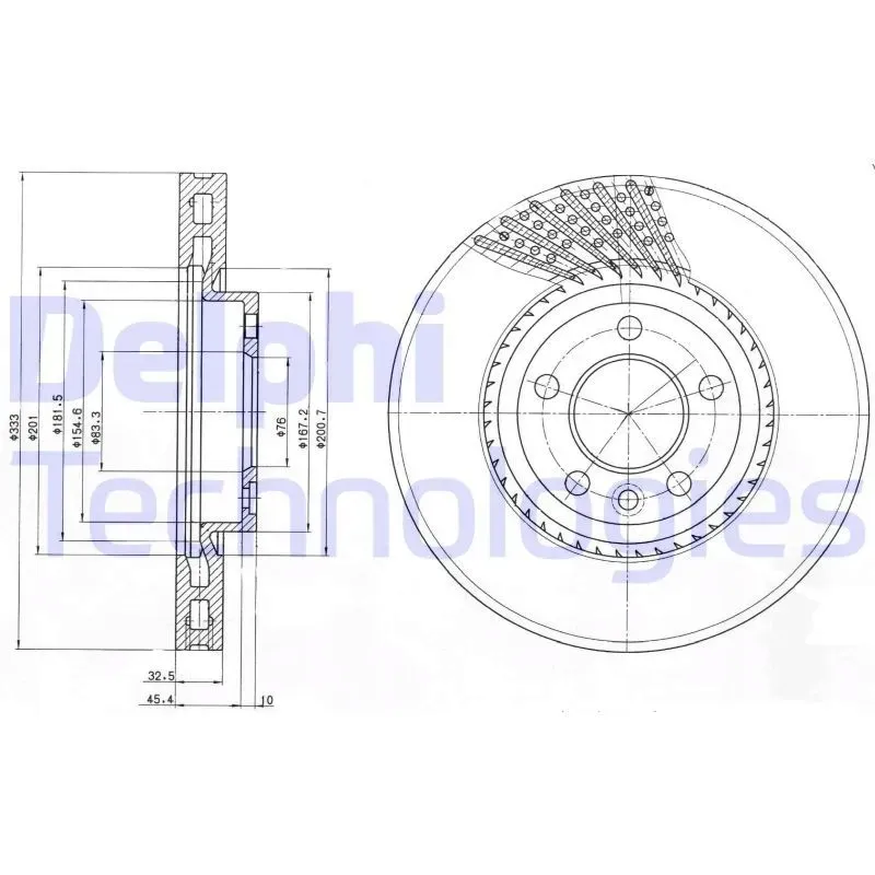 delphi-tarcze-klocki-przod-vw-multivan-v-333mm