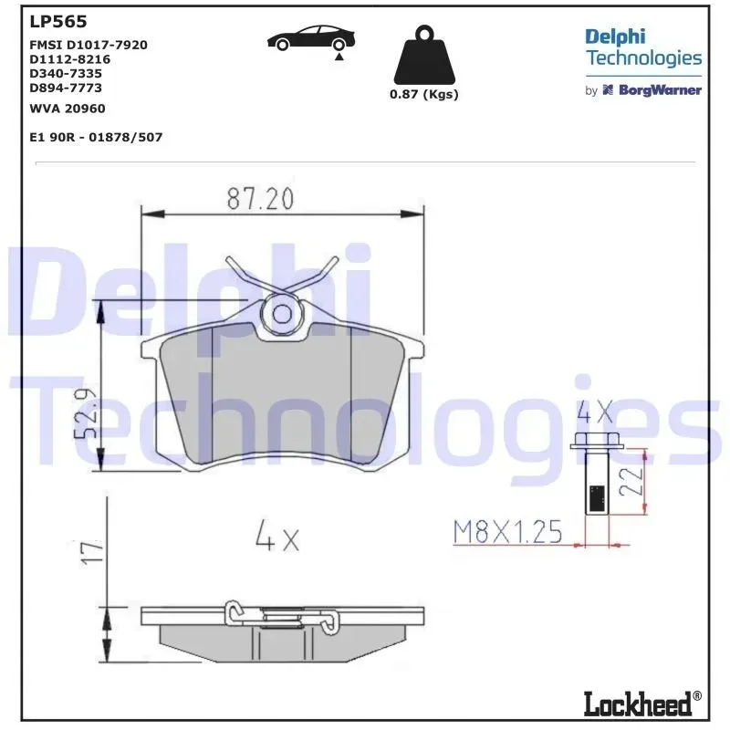 delphi-tarcze-klocki-p-t-vw-eos-288mm-stan-nowy