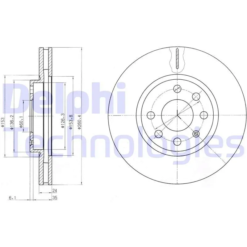 delphi-tarcze-przod-opel-corsa-c-2000-2009-260mm