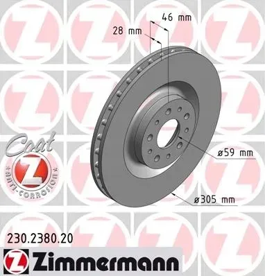 tarcze-klocki-zimmermann-przod-opel-combo-d-305mm