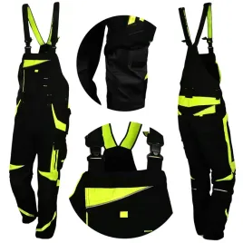 spodnie-robocze-ogrodniczki-ochronne-bhp-mocne-elastyczne-stretch-neon