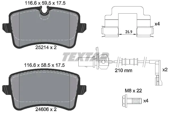 klocki-textar-tyl-audi-a7-330mm