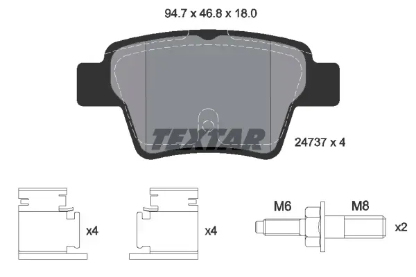 klocki-textar-tyl-do-peugeot-207