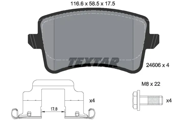 klocki-textar-tyl-audi-a4-allroad-b8