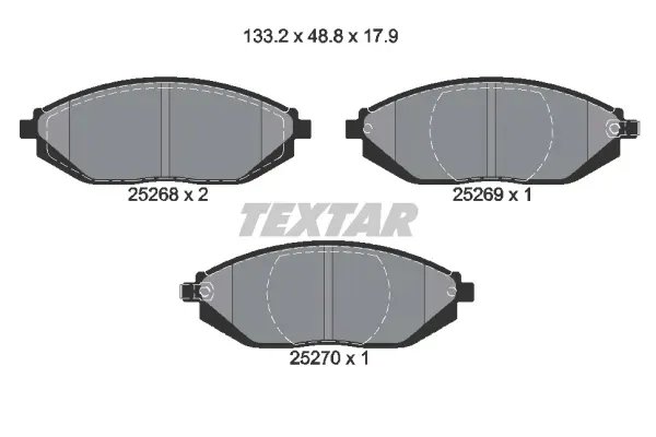 klocki-textar-przod-chevrolet-spark-236mm