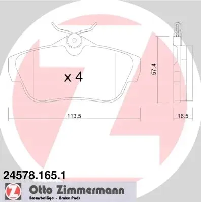 klocki-zimmermann-tyl-citroen-jumpy-ii-290mm-stan-nowy