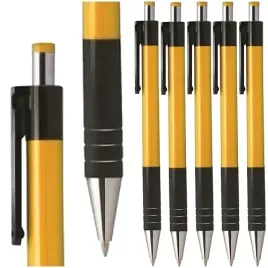 dlugopis-automatyczny-0-7mm-wklad-niebieski-obudowa-zolta-tetis-5-szt