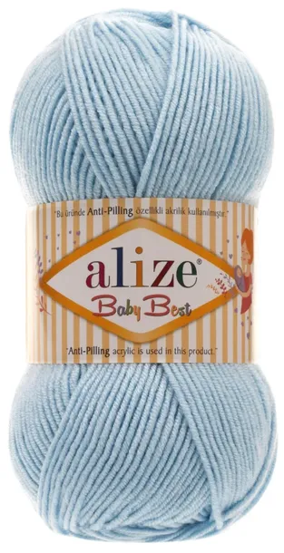 Włóczka Alize Baby Best - 40 JASNY NIEBIESKI - 100g 10% Bambus 90% Akryl
