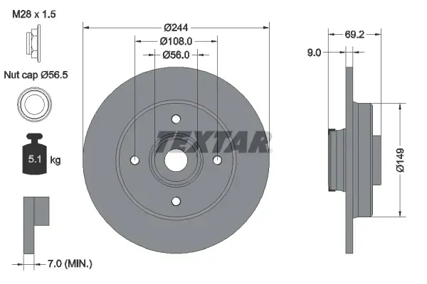 tarcza-hamulcowa-textar-92305403-producent-czesci-textar