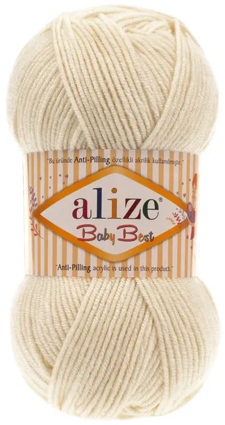 Włóczka Alize Baby Best - 62 MLECZNY - 100g 10% Bambus 90% Akryl