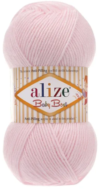 Włóczka Alize Baby Best - 184 BLADY RÓŻOWY - 100g 10% Bambus 90% Akryl