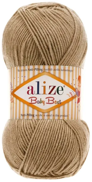 Włóczka Alize Baby Best - 368 KARMELOWY - 100g 10% Bambus 90% Akryl