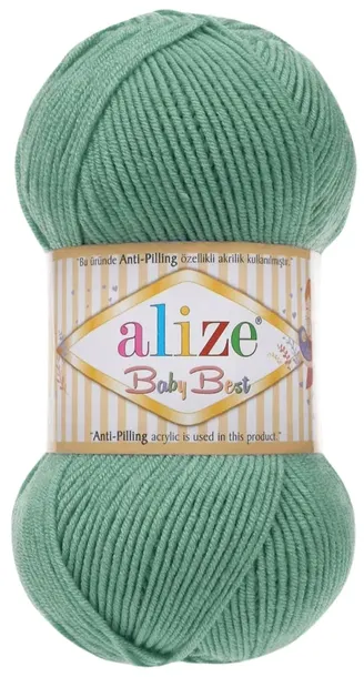 Włóczka Alize Baby Best - 463 MIĘTOWY - 100g 10% Bambus 90% Akryl